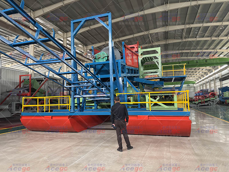 巴拉圭客戶實地考察河道重選設(shè)備